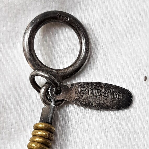 Vintage Teripelio Mixed Metal Statement Bracelet:… - image 4