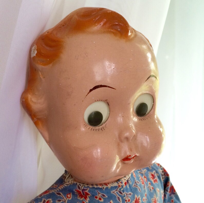 Vintage 1937 Googly Eyed Boy Doll by Ralph A. Freundlich. Etsy