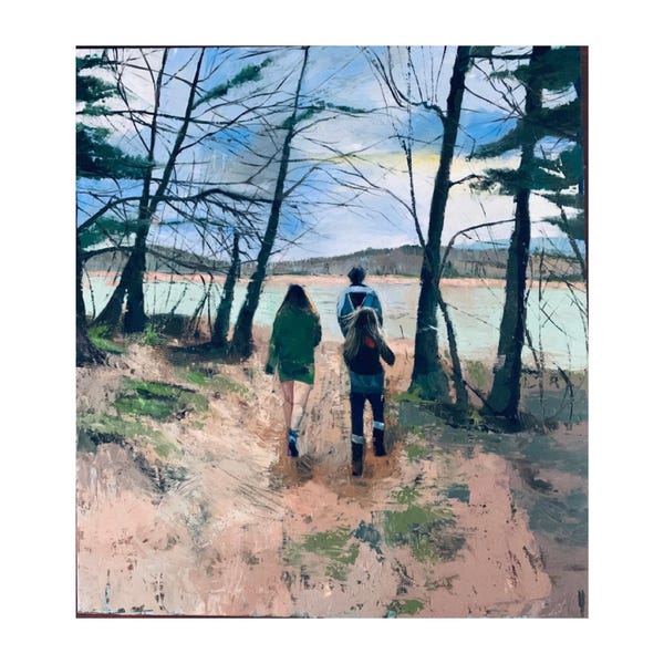 children of the pandemic, original oil and acrylic painting on canvas