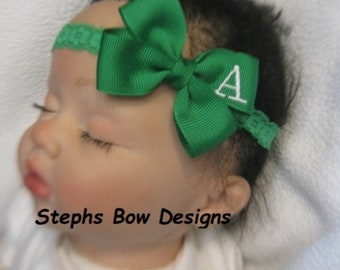 Halloween BOO Dainty Hair Bow Headband Fits Preemie to Toddler