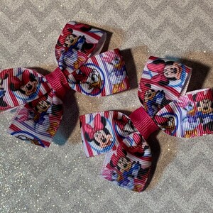 Minnie Mouse Hair Bow, Mickey & Friends Pigtail Hair Bow, Daisy Duck HairBow, Baby Toddler Hairbow, So Cute On 4 Disney World Vacation