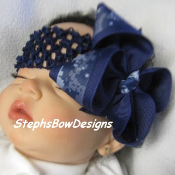 Camouflage Hair Bow Etsy