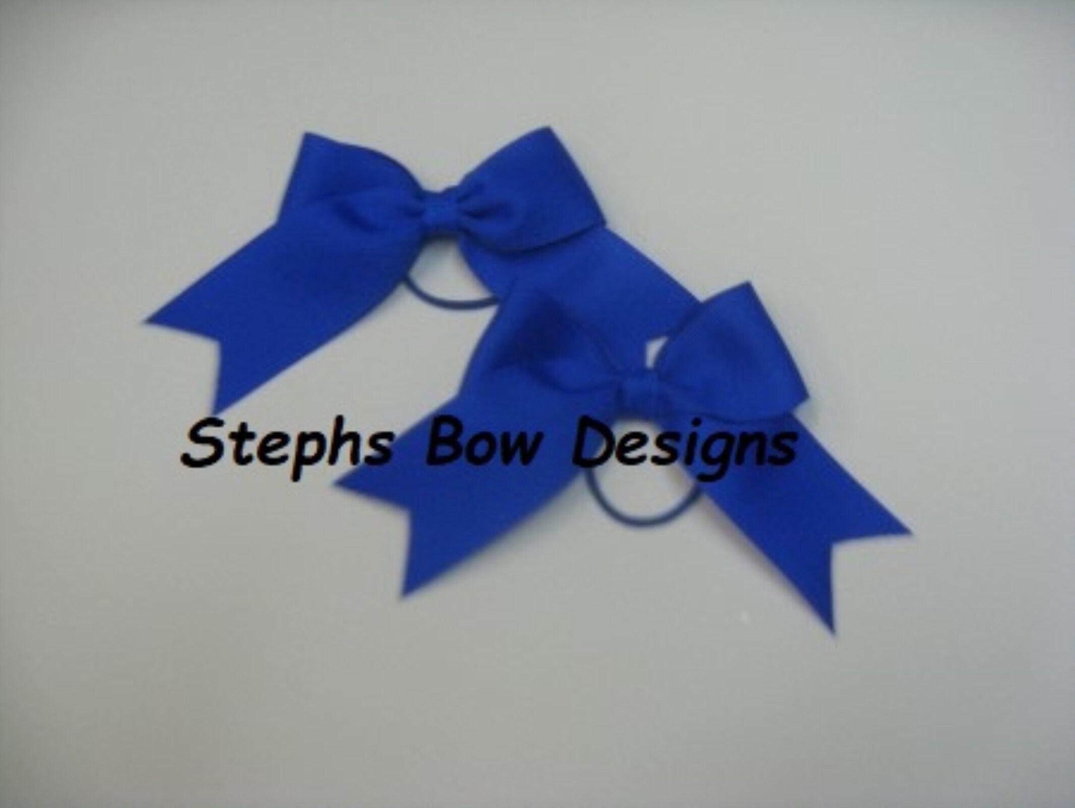 NUOVO "BLU & NERO GLITTER" CHEER Fiocco Coda Di Cavallo 3 - Foto 6