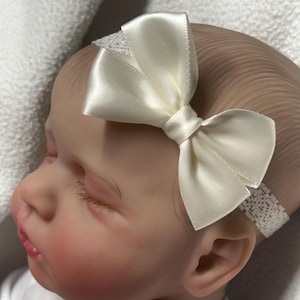 Ivory Satin Headband - Etsy display picture 1