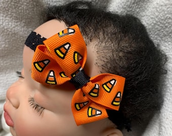 Diadema de encaje con lazo para el cabello de Halloween de 2” con forma de maíz dulce, lazo para el cabello con forma de maíz dulce, lazo para el cabello de Halloween, lazo para el cabello de Halloween