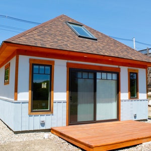 20'x20' Tiny House-plannen pdf met volledige loft Architectonische bouwplannen - 600SF 1 slaapkamer en 1 badkamer met volledige keuken, modern huisblauwdruk