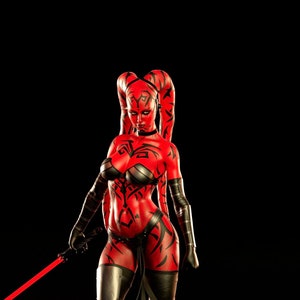 Darth Talon Fan Art: 1/6 Scale Resin 3D Printed Figure (Unpainted/Unassembled)
