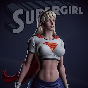 1/6 Scale Super Girl Fan Art: Unpainted 3D Printed Resin Figure