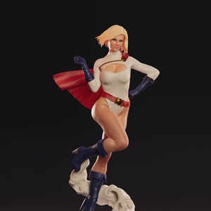 Power Girl Fan Art: 1/6 Scale Resin 3D Printed Figure (Unpainted/Unassembled)