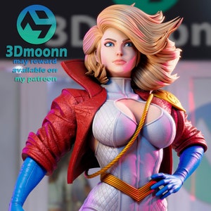 Power Girl Fan Art: 1/6 Scale Resin 3D Printed Figure (Unpainted/Unassembled)