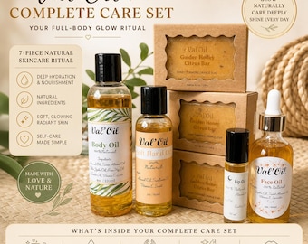 ValOil Complete Care Set | Natural Face, Body, Lip Oils, Handmade Soaps