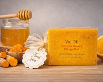 Val'Oil Honey Citrus Cleansing Bar – Turmeric Scented Soap