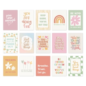 Mental Health Wall Art Bundle 30 PRINTABLE Positive Quote Prints Therapy Office Decor School Counselor Gallery Wall Affirmation Poster Set