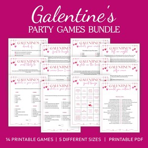 Galentine's Party Games Bundle Printable, Galentine's Day Party Spiele, Galentine Spaß, Ladies Party Night, Erwachsene Galentines Spielesammlung