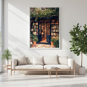 Bookshop Print Trendy Bookish PRINTABLE Wall Art Vintage Book Decor Reading Nook Poster Retro Booklover Gift Cozy Book Store Art Painting