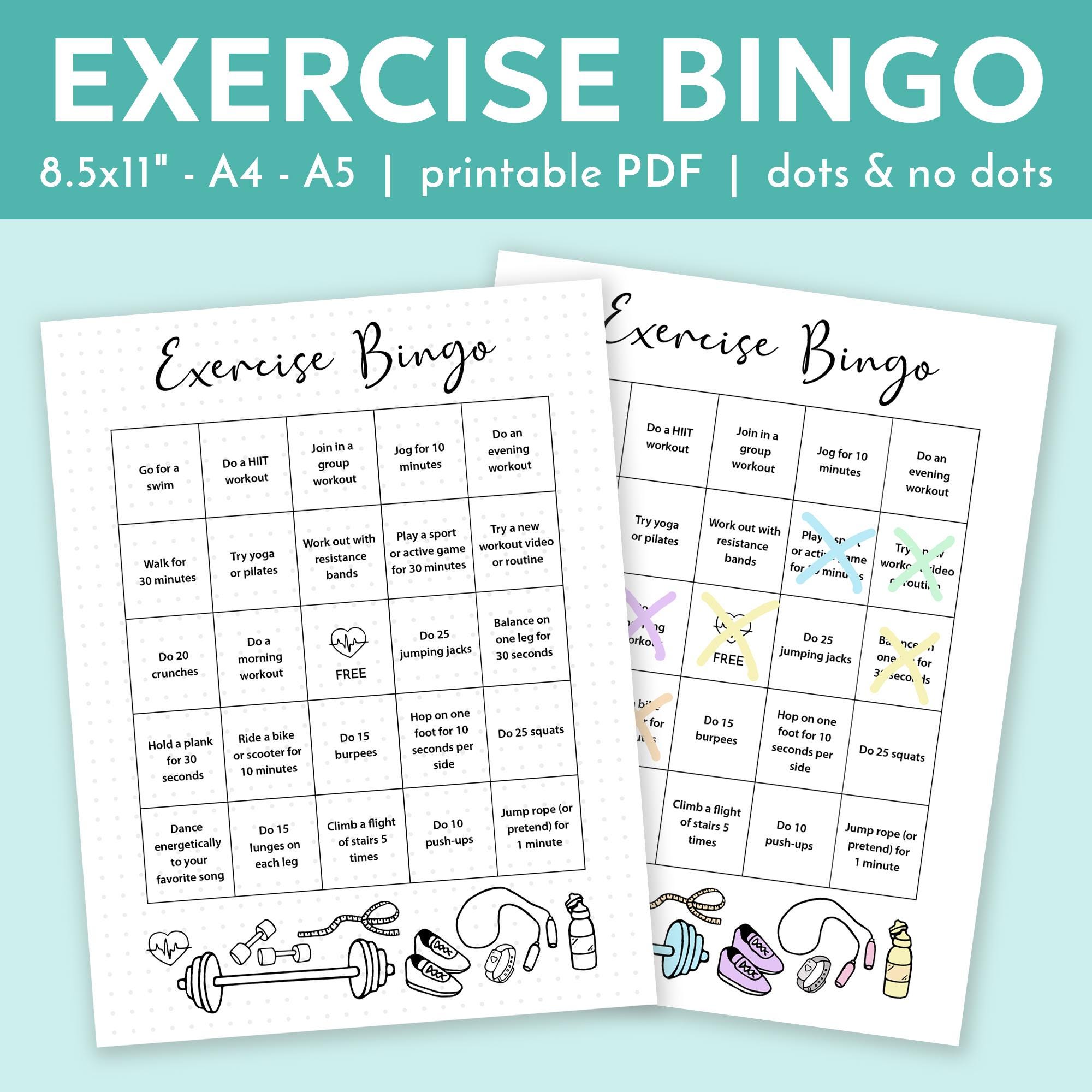 chair-fitness-bingo-printable-etsy for Chair Activity Bingo Cards Free Printable Chair Fitness Bingo Printable - Etsy for Chair Activity Bingo Cards Free Printable