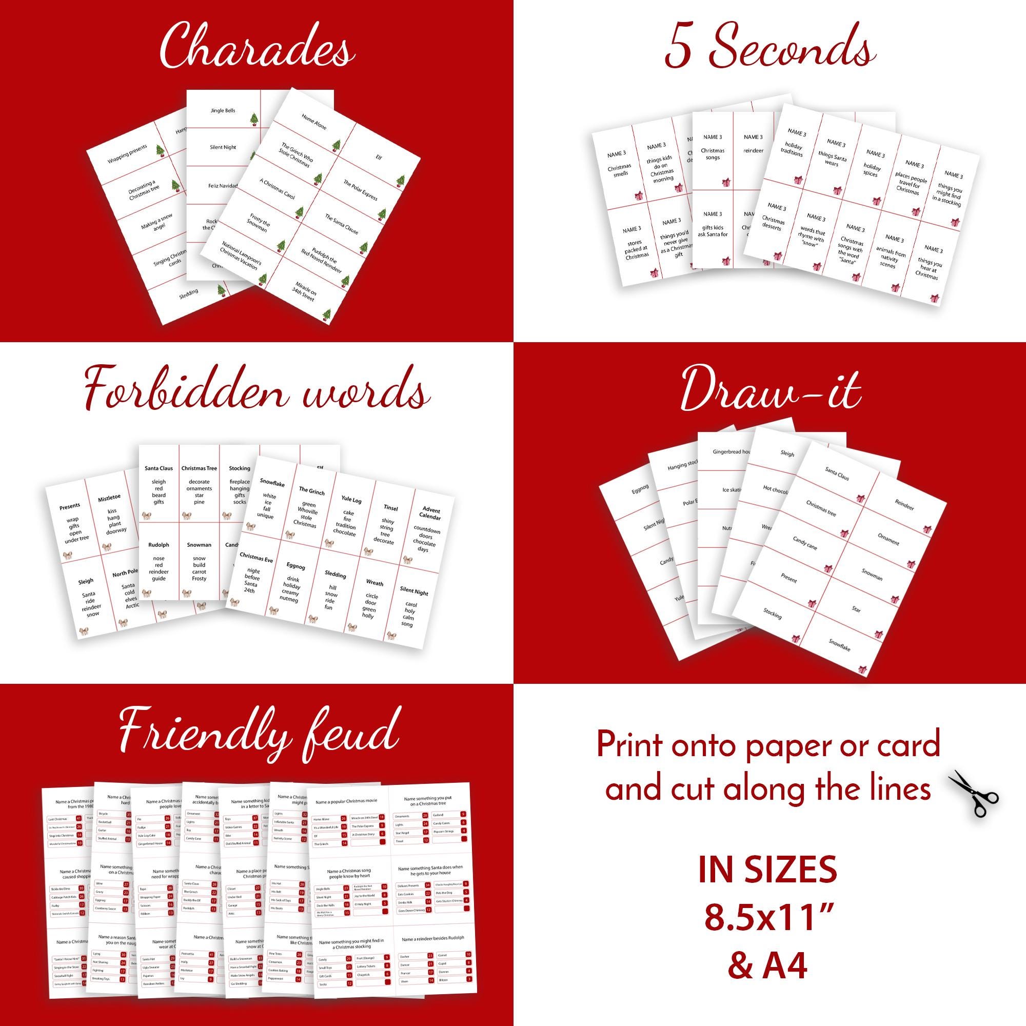 75+ Christmas Game Bundle Printable Holiday Party Games for Family ...