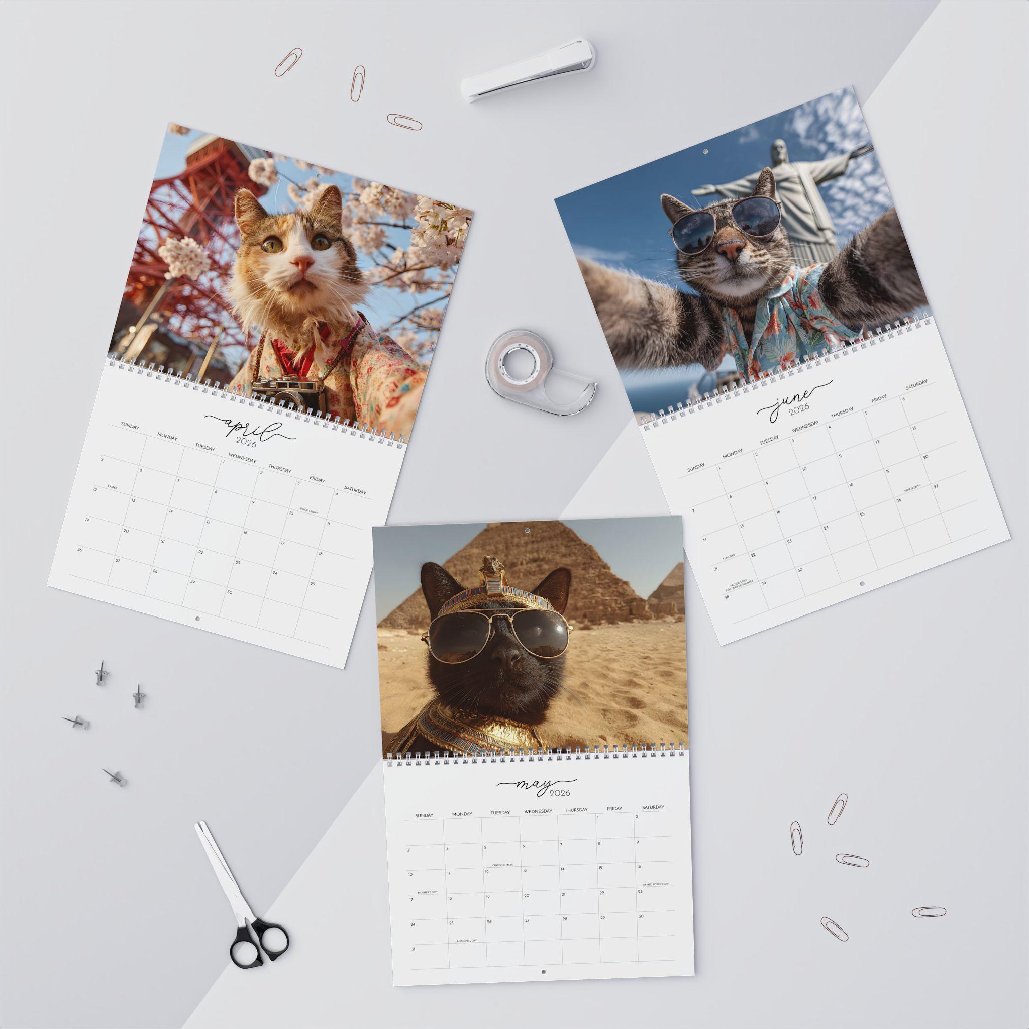 2026 Funny Cat Calendar Monthly Wall Calendar Planner for Pet Lover ...