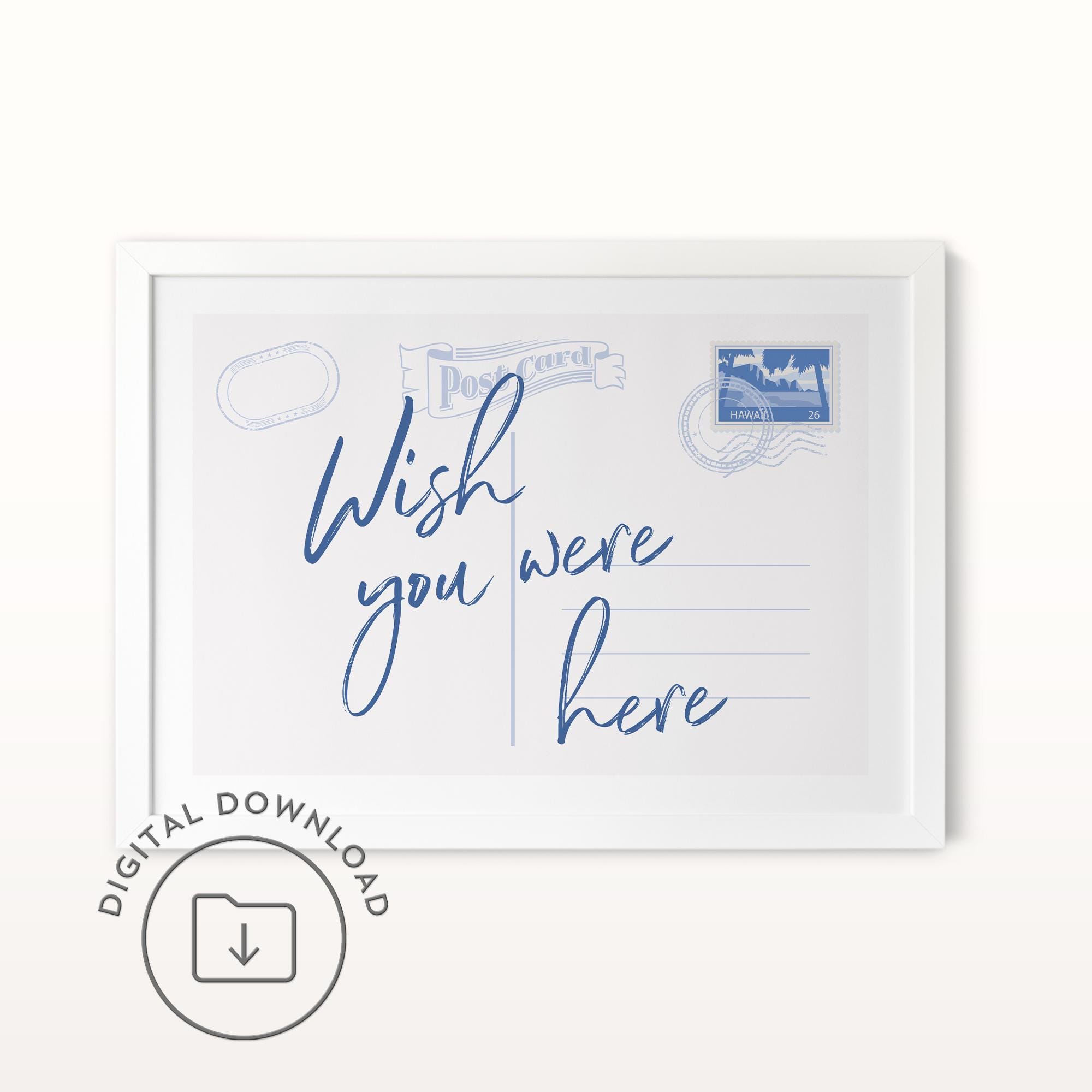 Wish You Were Here Postcard - Etsy