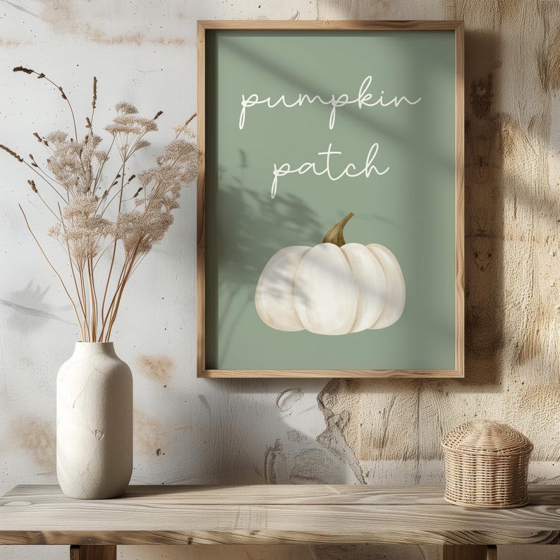 Pumpkin Patch Print PRINTABLE Fall Poster Seasonal Decor Cute Autumn ...