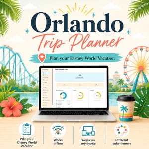 Orlando Trip Planner Digital Disney World Vacation Planner Interactive Web App Budget Tracker Itinerary Packing List Journal Template