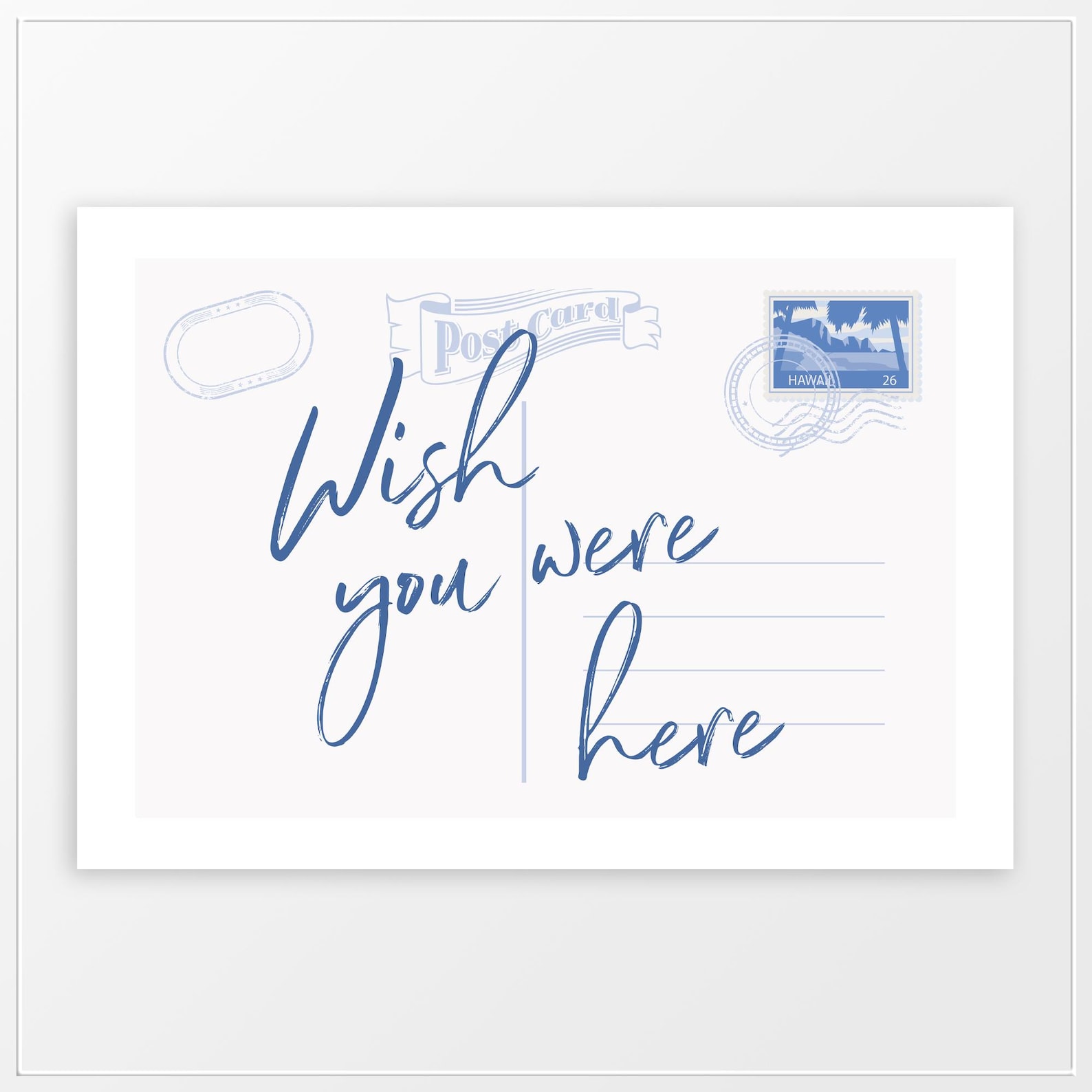 Image 3 for Wish You Were Here Postcard Template