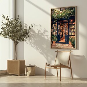 Bookshop Print Trendy Bookish PRINTABLE Wall Art Vintage Book Decor Reading Nook Poster Retro Booklover Gift Cozy Book Store Art Painting