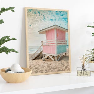 Ocean Wall Art PRINTABLES, Pink Surf Print Set, Pink Coastal Decor, Ocean Beach Art Print Bundle, Palm Tree Wall Art, Beach Photo Set Art
