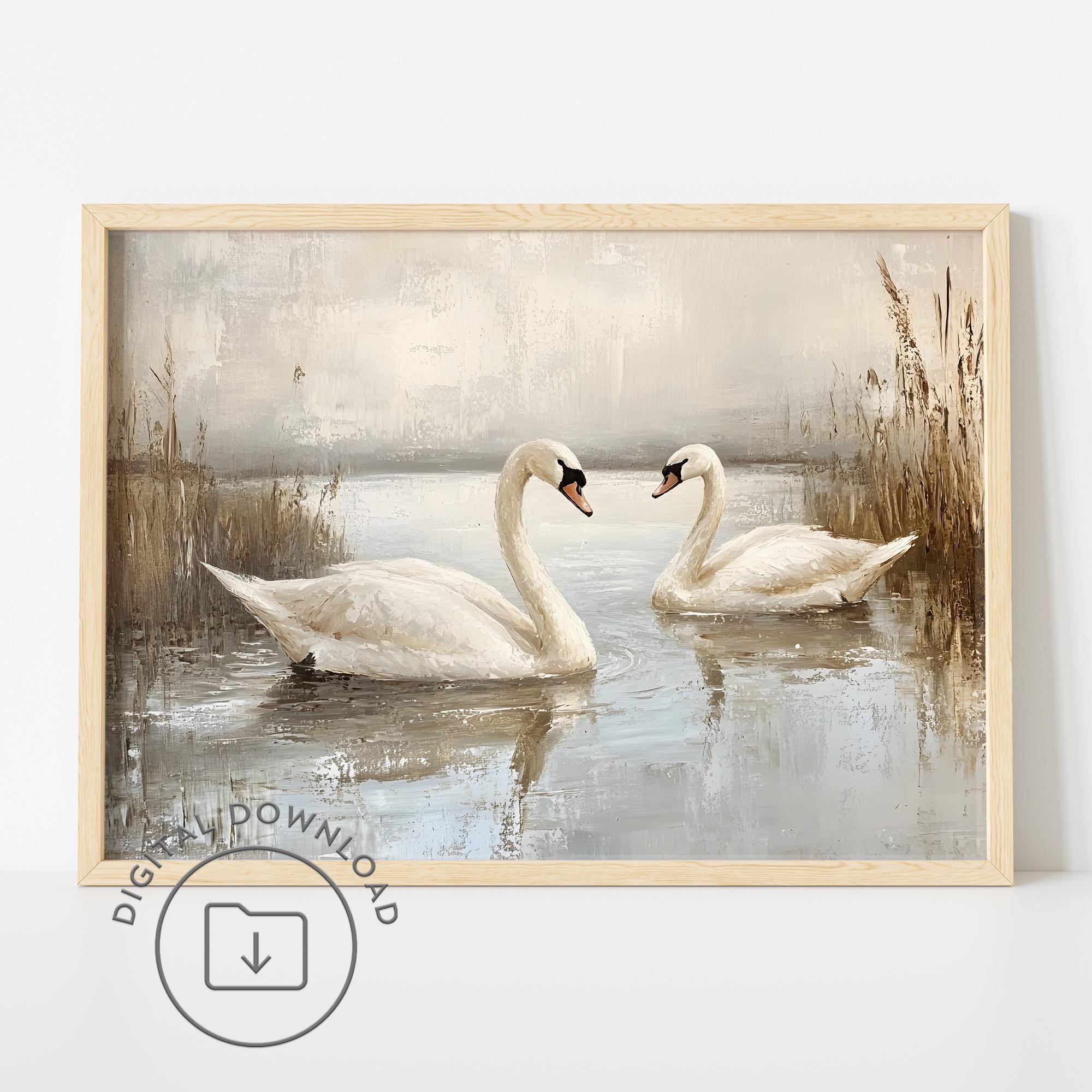 Horizontal Swan Poster - Etsy