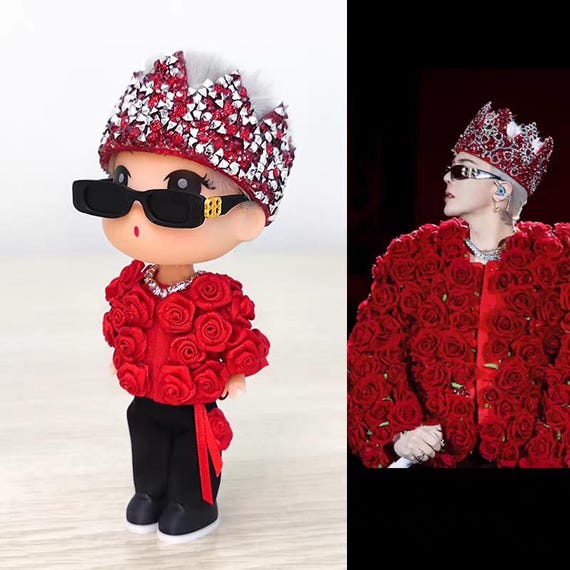 最新入荷 NEW!!! Bigbang Rose Red Inspired Concert Übermensch G-dragon アイドル