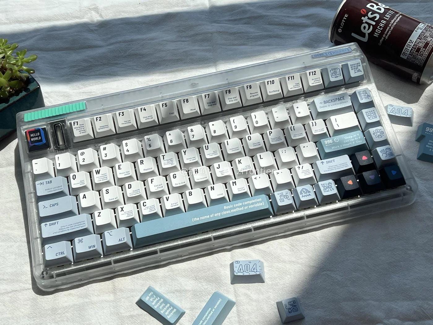 Hello World Coder Keycap black キーキャップ 黒 Hello world\u0027 Programmer PBT Keycap Set ⁄⁄ Cherry