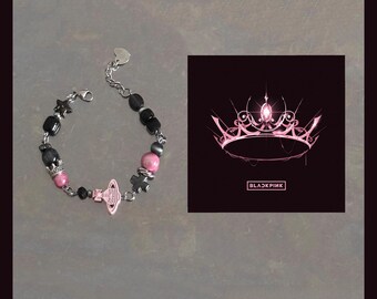 Set Gioielli Blackpink Per Bambine - Collana, Bracciale E Orecchini Con Design Alla Moda - Foto 10