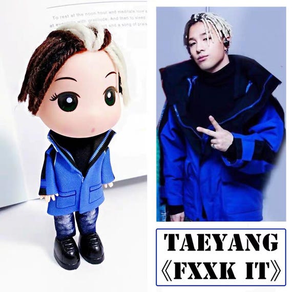 アイドルグッズ BIGBANG - BIGBANG TAEYANG ver. YG BEAR KRUNK x BIGBANG Official YG Bear Taeyang Version Teddy Plush