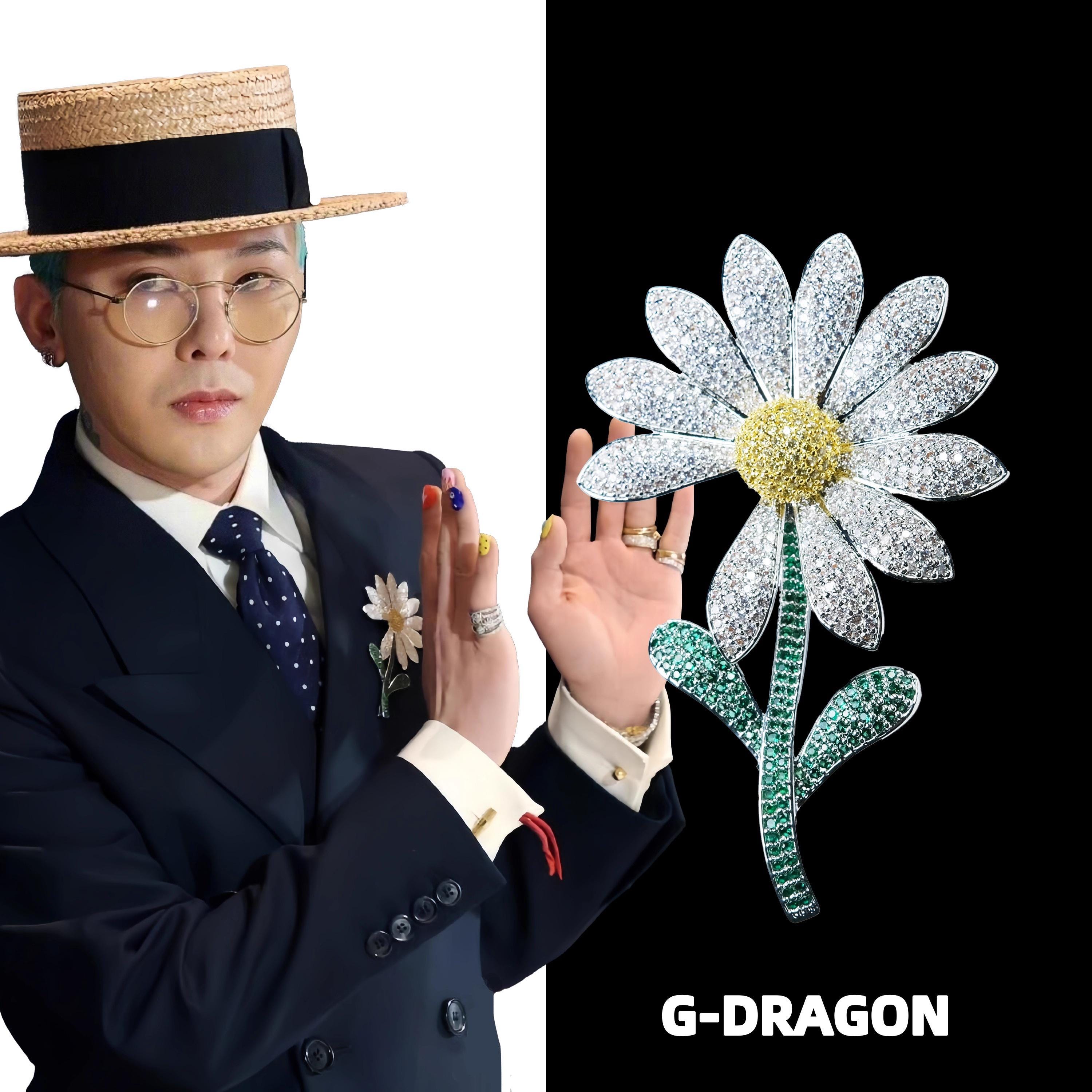 ミ*ー様 G-DRAGONデイジーブローチ PEACEMINUSONE - 🌼デイジー ブローチ🌼BIGBANG G-DRAGON ジヨン
