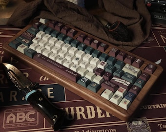 Agatha Christie&#39;s Trick Keycaps PBT 1.8mm Thick Retro Keycaps