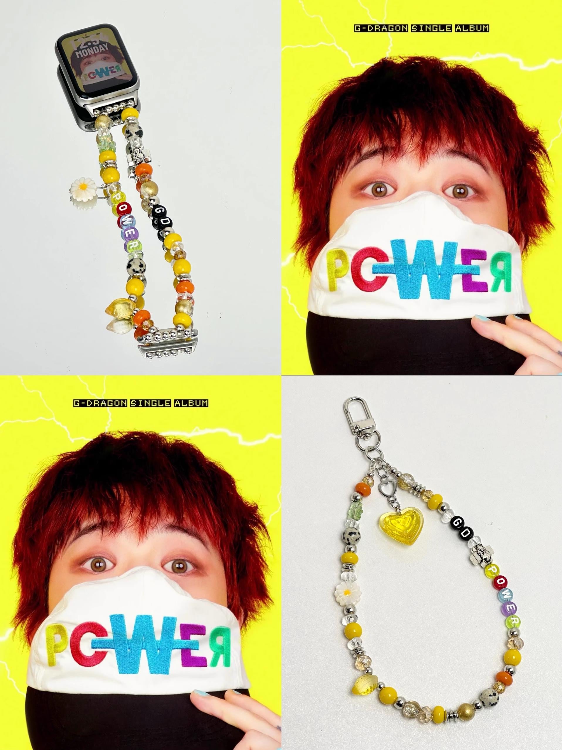 Bigbang G-dragon POWER Apple Watch Band & Phone/key Chains