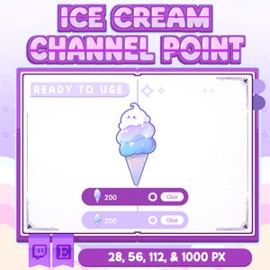 Ice Cream Channel Points | Channel Point | Sub Bagdes | Digital Download | Point for Twitch | Channel Point Icon | Streaming