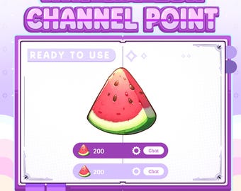 Watermelon Channel Points | Channel Point | Sub Bagdes | Digital Download | Point for Twitch | Channel Point Icon | Streaming