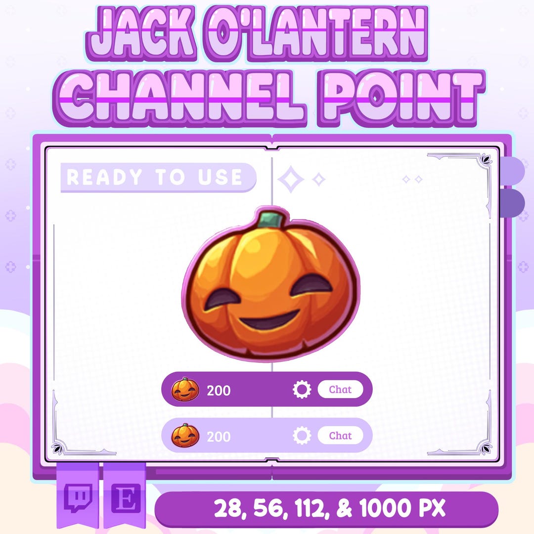 Jack O'lantern Channel Points | Channel Point | Sub Bagdes | Digital ...