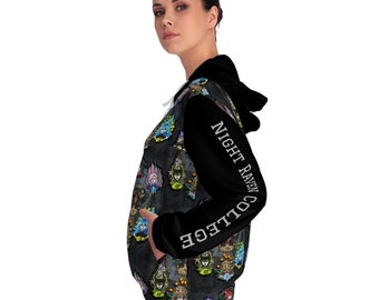 Poisonous Prefects Womens Full-Zip Hoodie Night Raven College