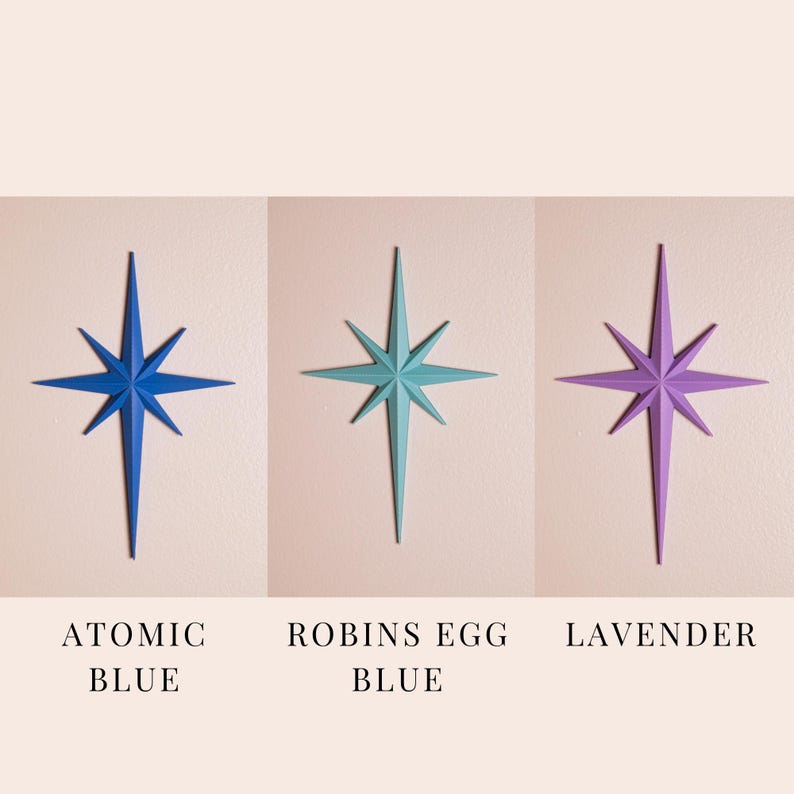 Mid Century Starburst Wall Set – Atomic Era 1950s-60s Gallery Decor in Assorted Sizes - Mid Century Atomic Age