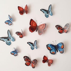 Décoration murale papillons, Stickers muraux papillons, Art mural papillons, Papillons naturels, Sticker mural papillons, Décoration de chambre papillon 3D