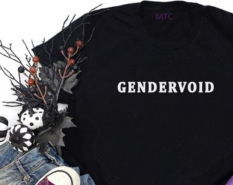 Gendervoid LGBTQ Enby Non-Binary Fluid GenderFluid Agender Genderqueer  Sexuality ID Neutral  T-shirt Unisex All Genders Soft Feel MTcoffinz