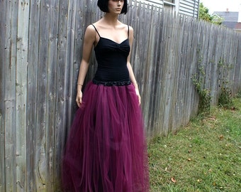 Burgundy Wine wedding Formal Prom bridmaid tutu Tulle Skirt  ...All Adult Sizes... MTCoffinz