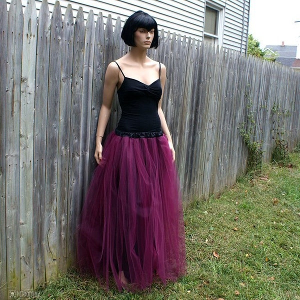 Burgundy Wine wedding Formal Prom bridmaid tutu Tulle Skirt  ...All Adult Sizes... MTCoffinz