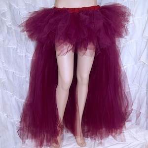 Burgundy Wine Colored Trashy Formal Bustle TuTu Adult All Sizes MTCoffinz
