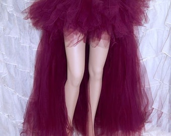 Burgundy Wine Colored Trashy Formal Bustle TuTu Adult All Sizes MTCoffinz