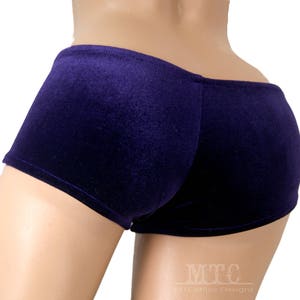 Velvet booty shorts boho rave velvet hot pants festival outfit rave clothing MTCoffinz  19 color options Boy Shorts