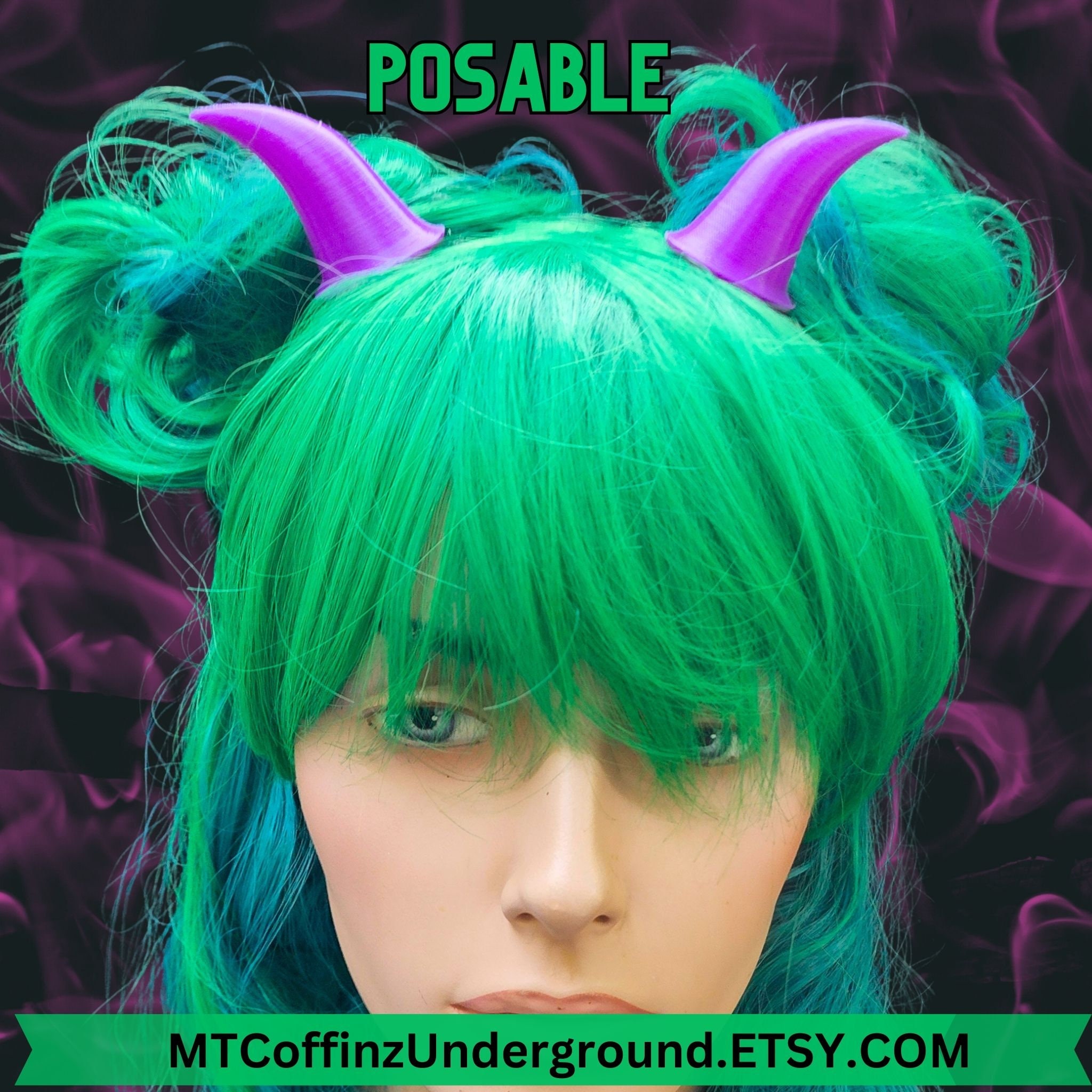 Clip on Devil Horns - Demon Horns - Cosplay - Costume - Wiccan Pagan ...