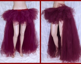 Burgundy Wine Colored Trashy Formal Bustle TuTu Adult All Sizes MTCoffinz